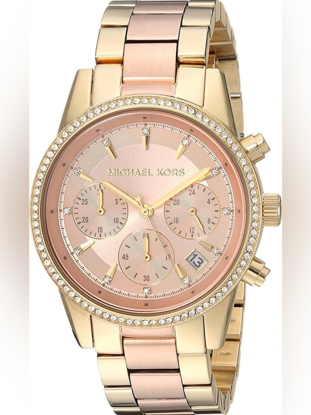 Michael Kors MK6475 Ritz Rose Gold Chronograph Watch | Never Worn | Box
